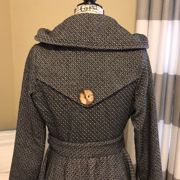 Caribbean Queen Peplum A-Line Pea Coat Medium EUC - Picture 7 of 8